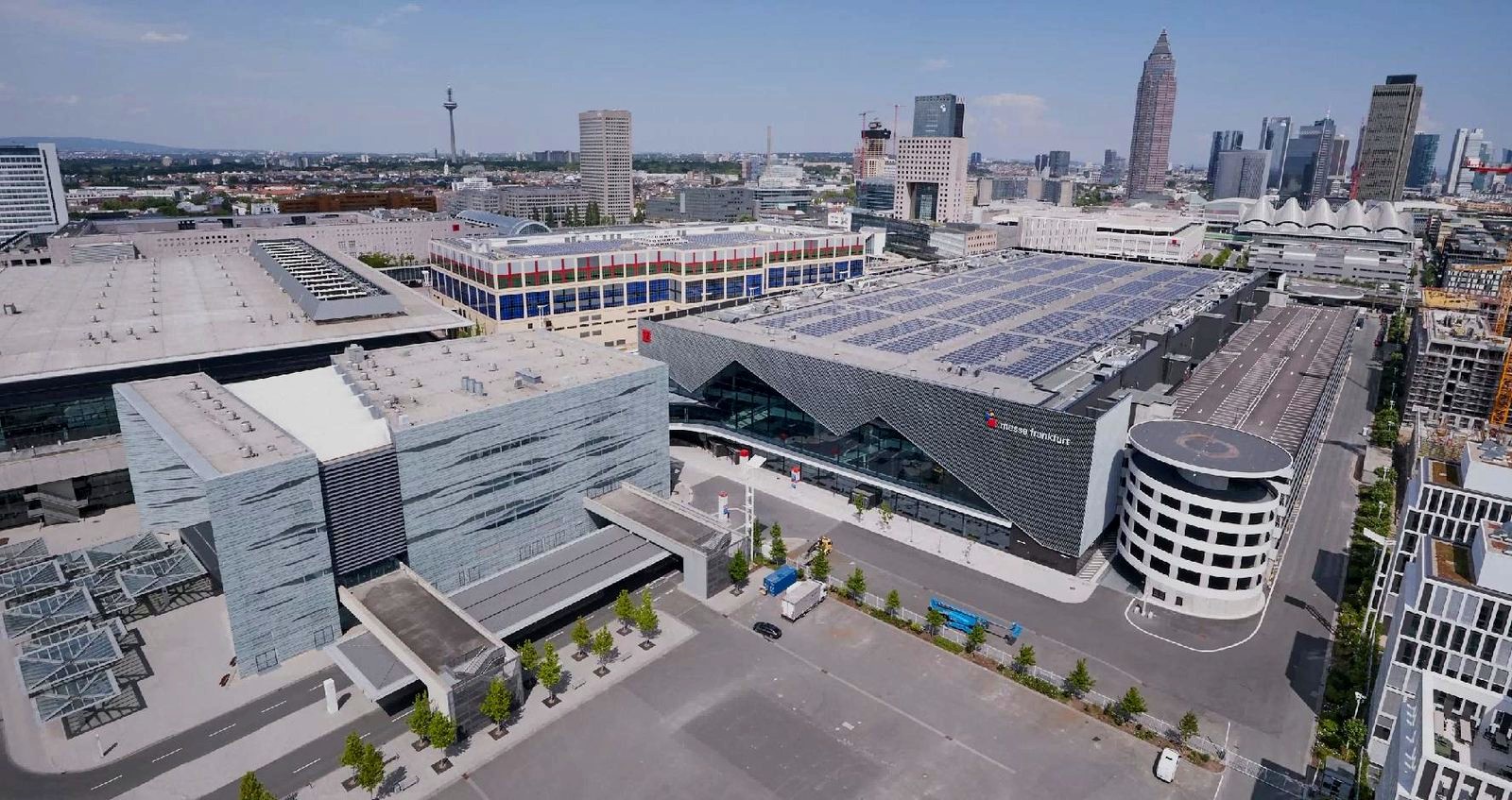 法兰克福展览场馆航拍，区位参考图